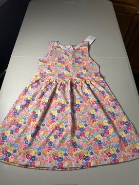 H&M Multicolor Floral Tank Dress - Pink, Yellow, Blue, Orange, Purple